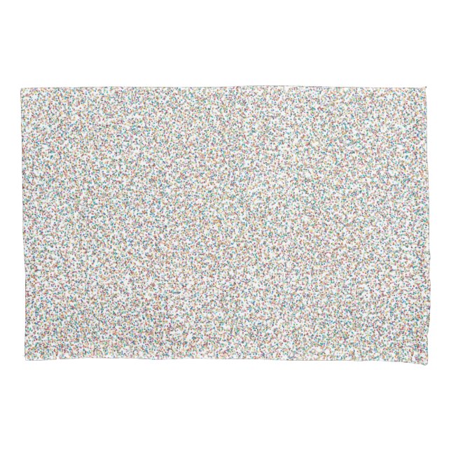 The Whole Rainbow Colorful Speckled Dots Pillow Case (Front)