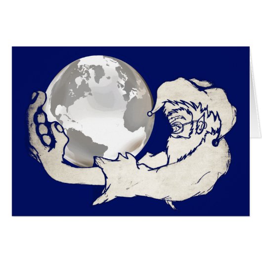 the whole world in a monkeys hand cards (Front Horizontal)