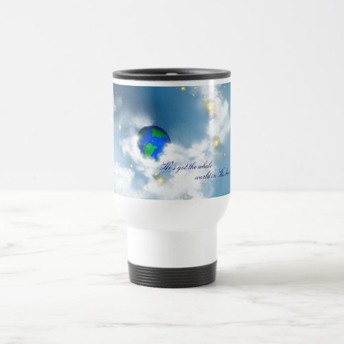 The Whole World In His Hands Travel Mug