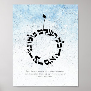 The whole world is a nerrow bridge,Rabbi Nachman Poster