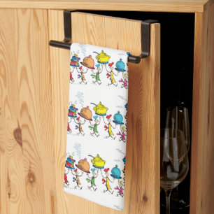 The Whos Carrying the Christmas Feast Kitchen Towel