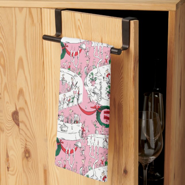 The Whos' Merry Christmas Feast Kitchen Towel (Thirds Fold)