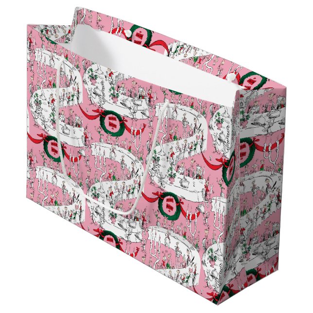 The Whos' Merry Christmas Feast Large Gift Bag (Front Angled)