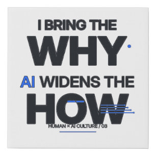 The Why Behind the Machine — Human AI Creative Art Faux Canvas Print