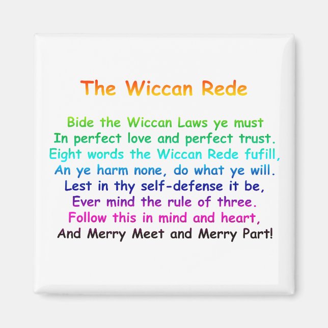 The Wiccan Rede Magnet (Front)
