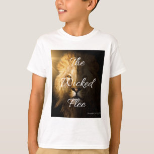 The Wicked Flee Proverbs 28:1 KJV Boy's T-Shirt