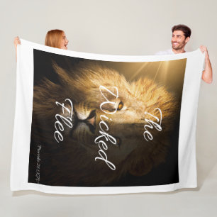 The Wicked Flee Proverbs 28:1 KJV Fleece Blanket