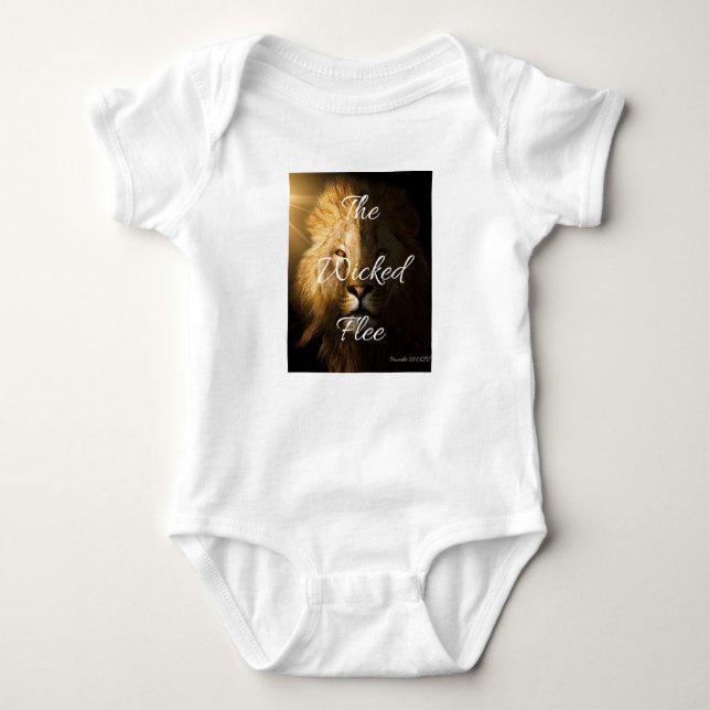 The Wicked Flee Proverbs 28:1 KJV Unisex Baby Bodysuit (Front)
