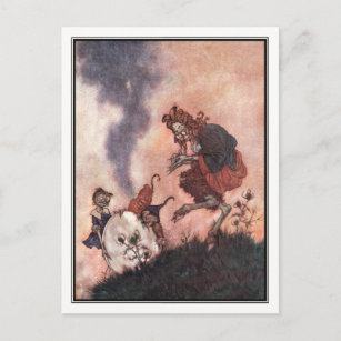 The Wicked Hobgoblin by Edmund Dulac Postcard