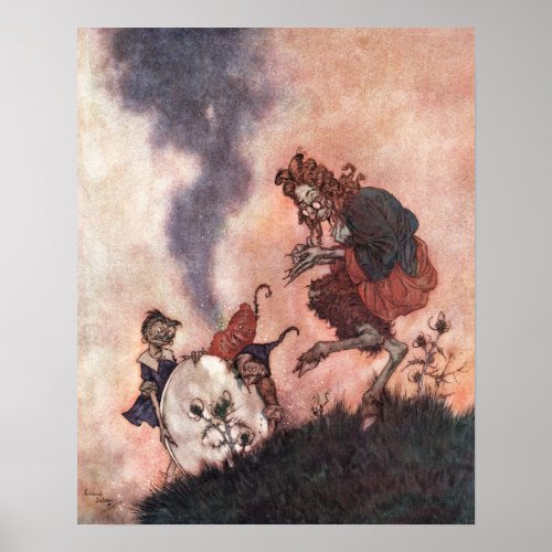 The Wicked Hobgoblin by Edmund Dulac Poster