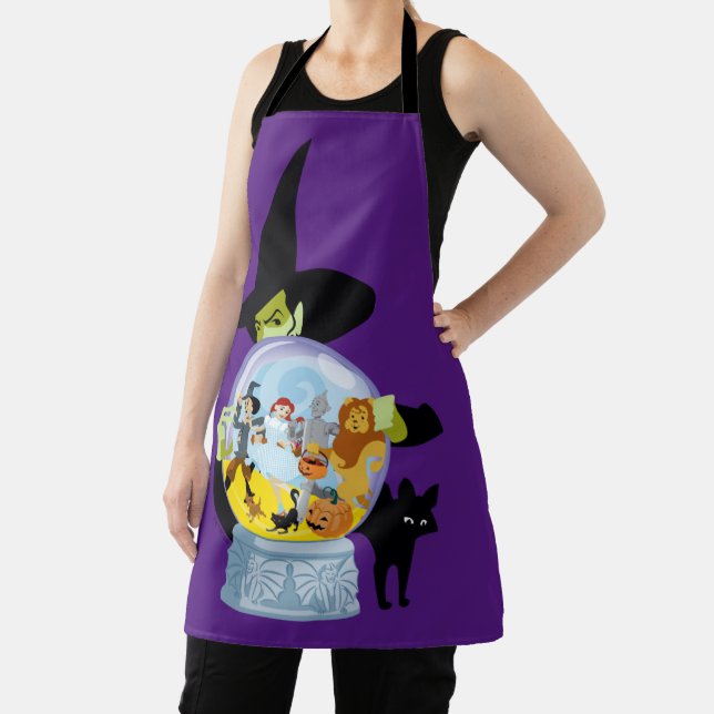 The Wicked Witch Crystal Ball Halloween Apron (Insitu)