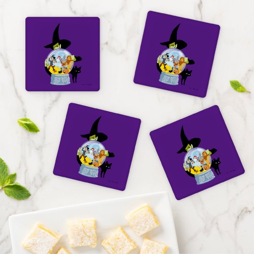 The Wicked Witch Crystal Ball Halloween Coaster Set