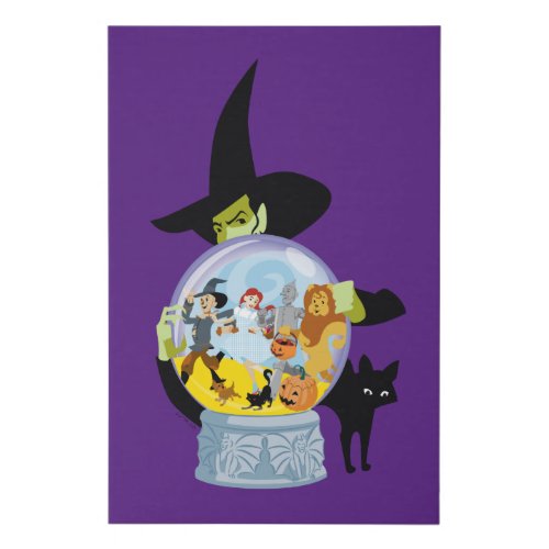 The Wicked Witch Crystal Ball Halloween Faux Canvas Print