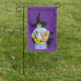 The Wicked Witch Crystal Ball Halloween Garden Flag