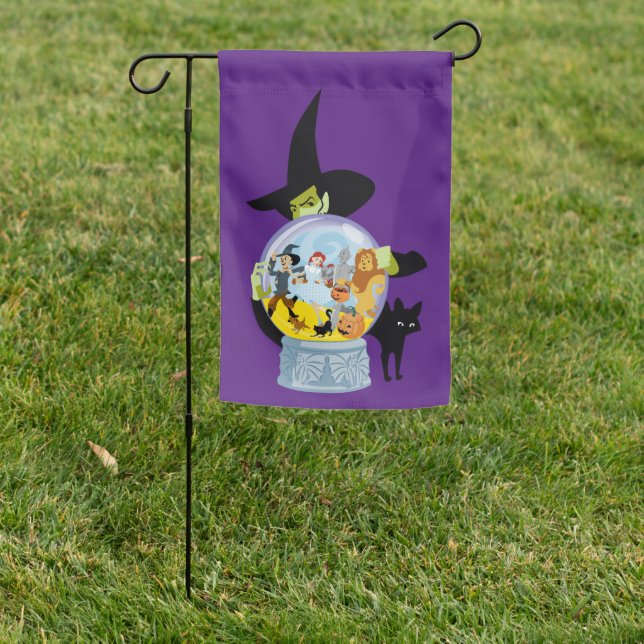 The Wicked Witch Crystal Ball Halloween Garden Flag (In SItu)
