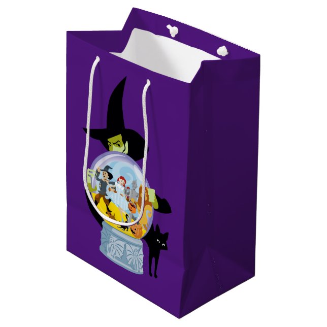 The Wicked Witch Crystal Ball Halloween Medium Gift Bag (Front Angled)