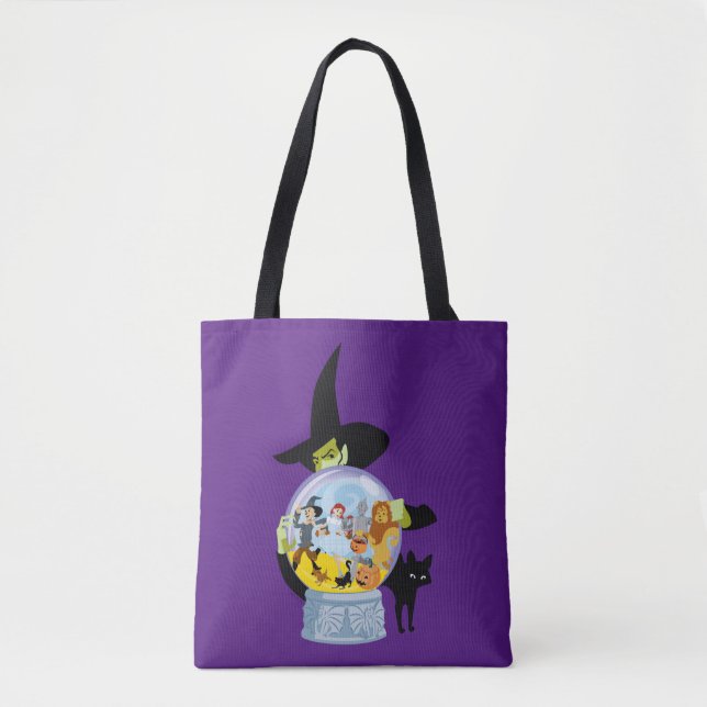 The Wicked Witch Crystal Ball Halloween Tote Bag (Front)