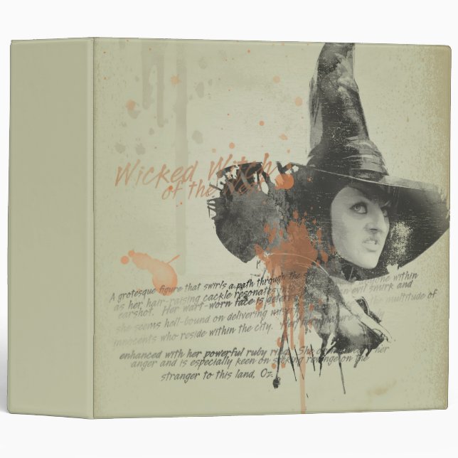 The Wicked Witch of the West 5 3 Ring Binder (Front/Spine)