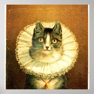 Victorian Cat Posters | Zazzle