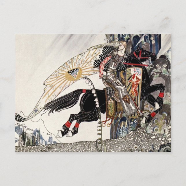 The Widow's Son: The Lad riding the Black Horse Postcard (Front)