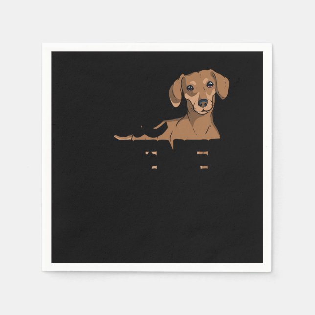 The Wiener Whisperer Funny Dachshund Napkins (Front)