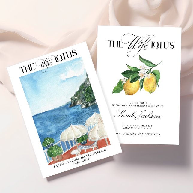 The Wife Lotus Bachelorette Party Invitation (Creator Uploaded)