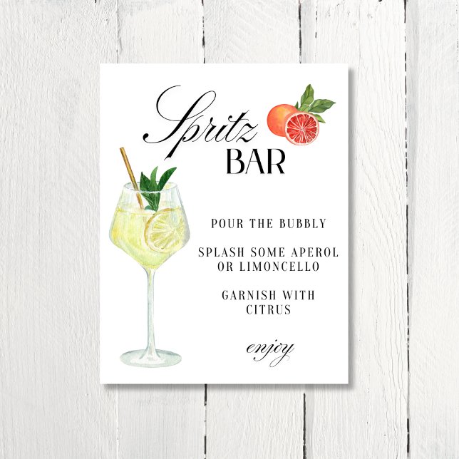 The Wife Lotus- Spritz Bar sign Limoncello (The Wife Lotus- Amalfi Coast Inspired Spritz Bar Sign for bachelorette party or bridal shower!)