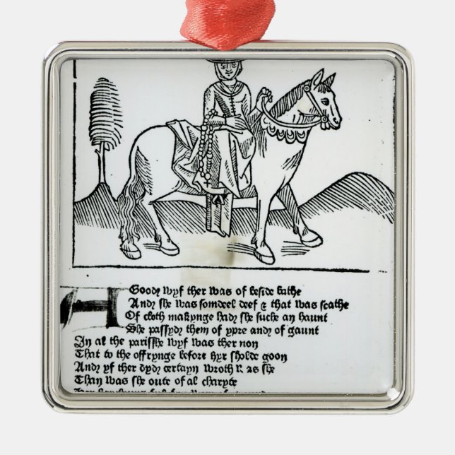The Wife of Bath Metal Ornament (Front)