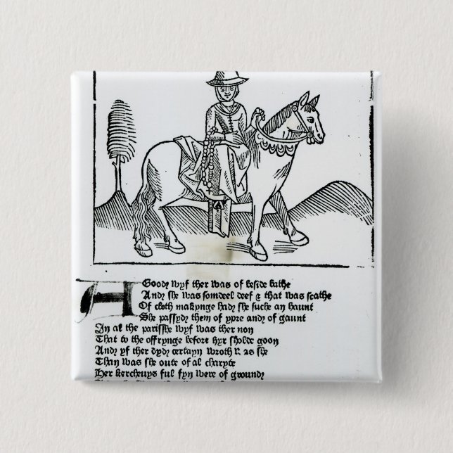 The Wife of Bath Pinback Button (Front)
