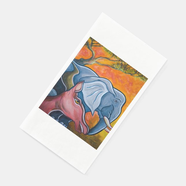 THE WILD ANIMALS PAPER GUEST TOWELS (Corner)