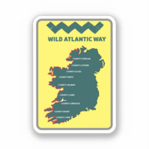 The Wild Atlantic Way Ireland's Coastal trip Sticker