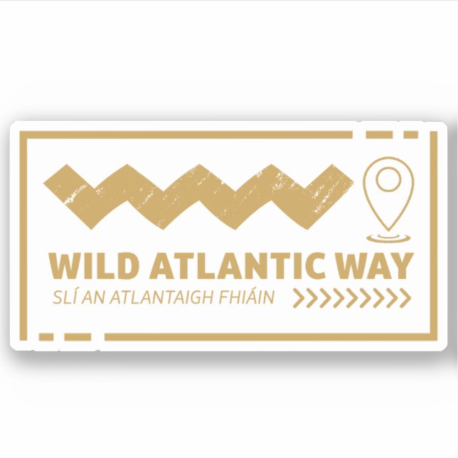 The Wild Atlantic Way Ireland's Coastal trip Sticker (Front)