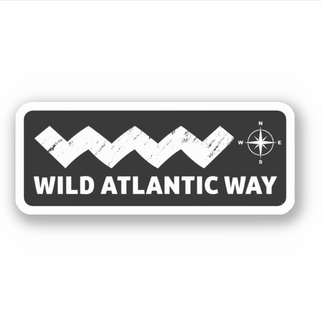 The Wild Atlantic Way Ireland's Coastal trip Sticker (Front)
