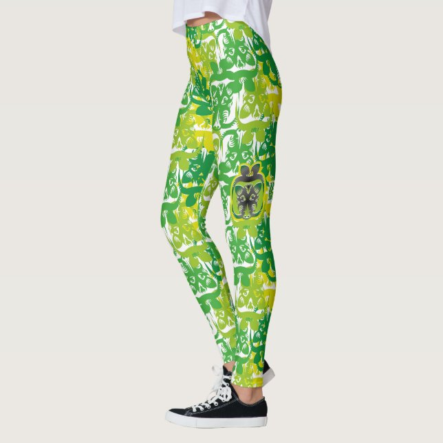 THE WILD BOAR EATS APPLES BY MASANSER LEGGINGS (Left)