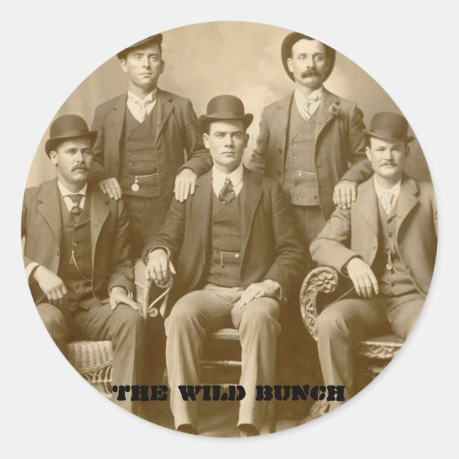 The Wild Bunch - Butch Cassidy & Sundance Kid Classic Round Sticker (Front)