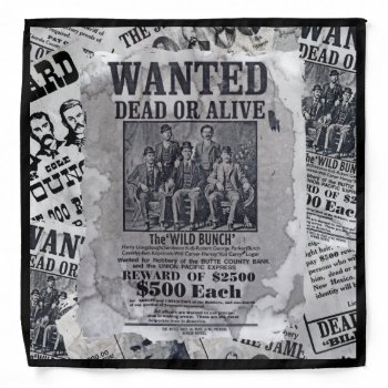 The Wild Bunch Wanted Poster. Bandana by Impactzone at Zazzle