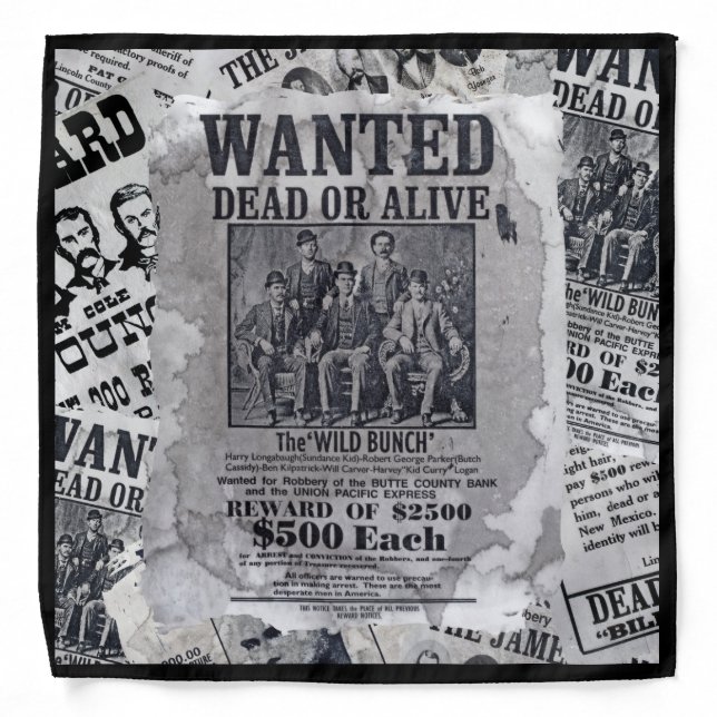 The Wild Bunch Wanted Poster. Bandana (Front)