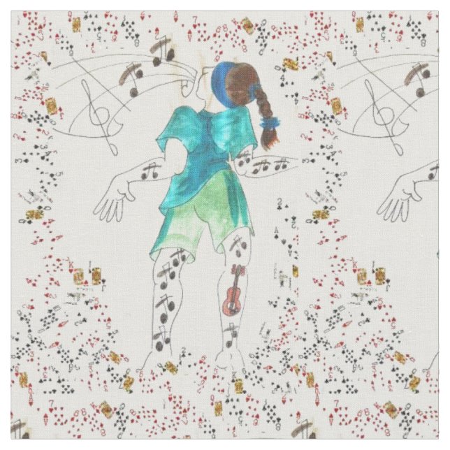 The Wild Card Dance Fabric (Close Up)