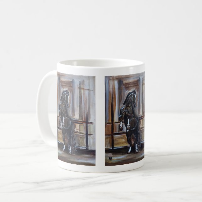 The Wild Horse Painting by Alfred Fox Coffee Mug (Front Left)