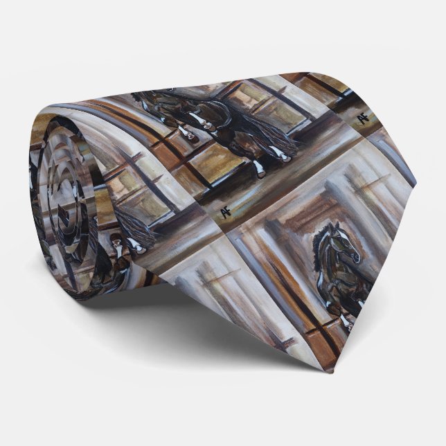 The Wild Horse Painting by Alfred Fox Neck Tie (Rolled)