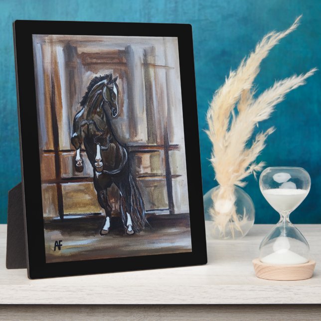 The Wild Horse Painting by Alfred Fox Plaque (Side)