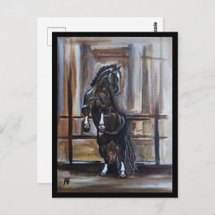 The Wild Horse Painting by Alfred Fox Postcard