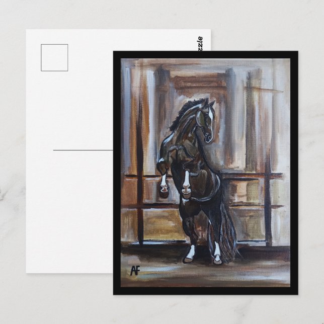 The Wild Horse Painting by Alfred Fox Postcard (Front/Back)