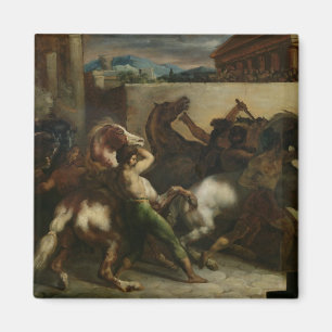 The Wild Horse Race at Rome, c.1817 Magnet