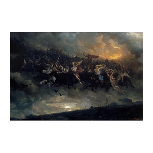 The Wild Hunt Of Odin 1872 by Peter Nicolai Arbo Acrylic Print