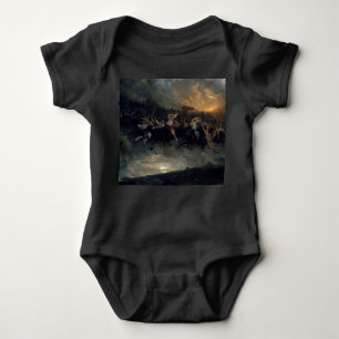 The Wild Hunt Of Odin, 1872 by Peter Nicolai Arbo Baby Bodysuit