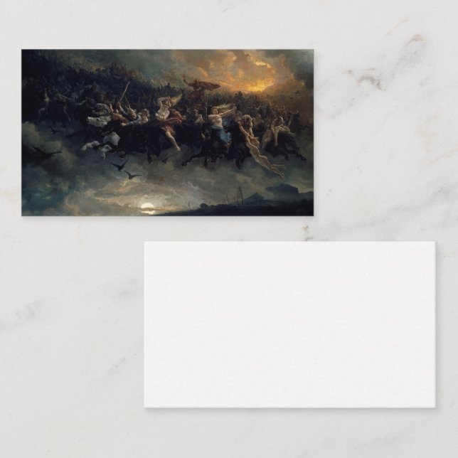 The Wild Hunt Of Odin, 1872 by Peter Nicolai Arbo Business Card (Front/Back)