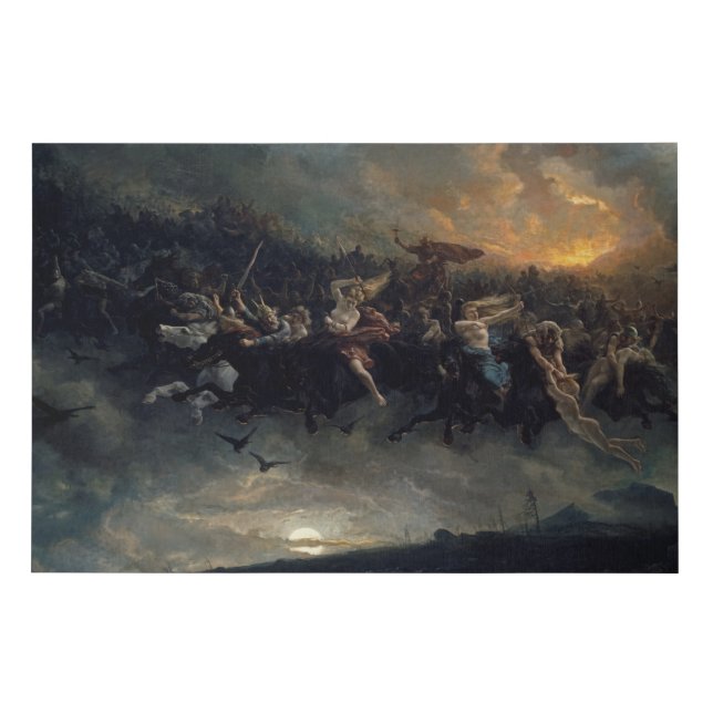 The Wild Hunt Of Odin, 1872 by Peter Nicolai Arbo Faux Canvas Print (Front)