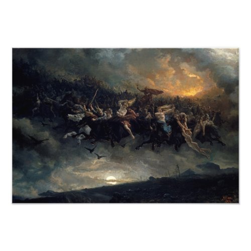 The Wild Hunt Of Odin 1872 by Peter Nicolai Arbo Photo Print