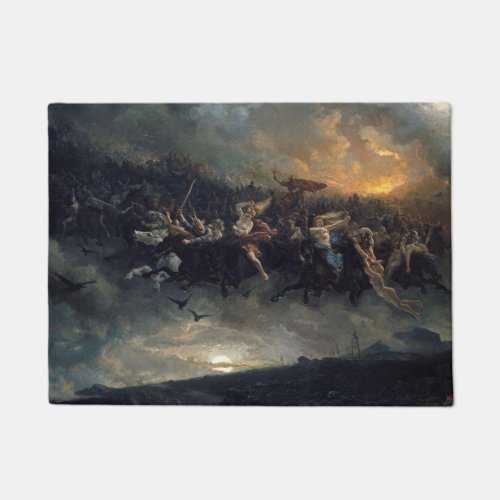 The Wild Hunt Of Odin By Peter Nicolai Arbo 1872 Doormat